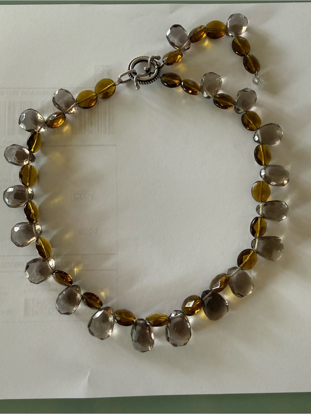 Smoky Quartz Vintage Beaded Women's Necklace